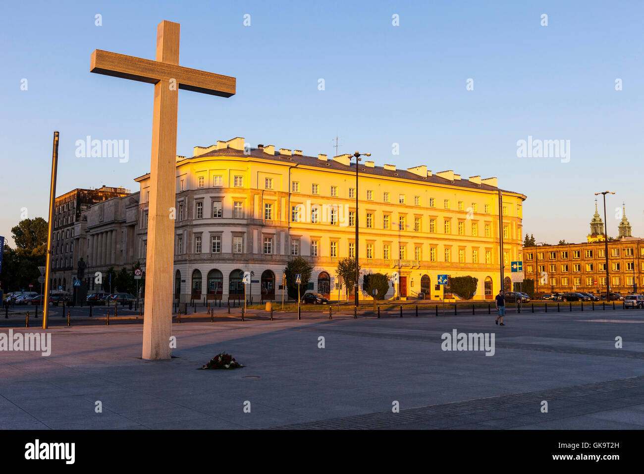 Pilsudski Square sunset Stock Photo