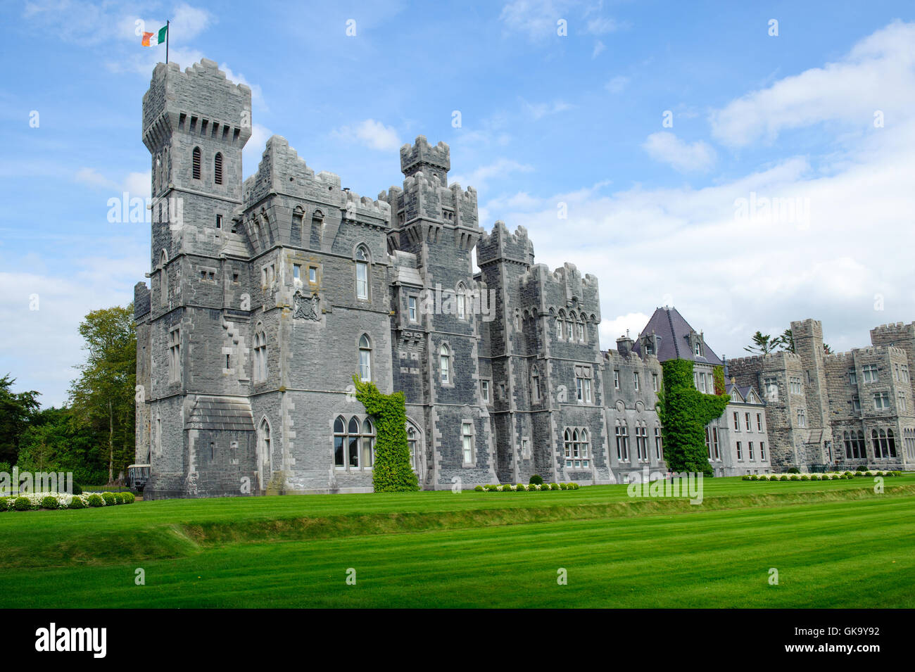Beautiful view on Ashford Castle , Co. Galway, Ireland Stock Photo Alamy