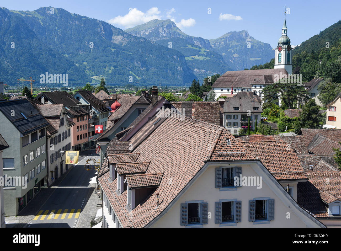 Old houses at Altdorf in the Canton of Uri, Switzerland Stock Photo Alamy