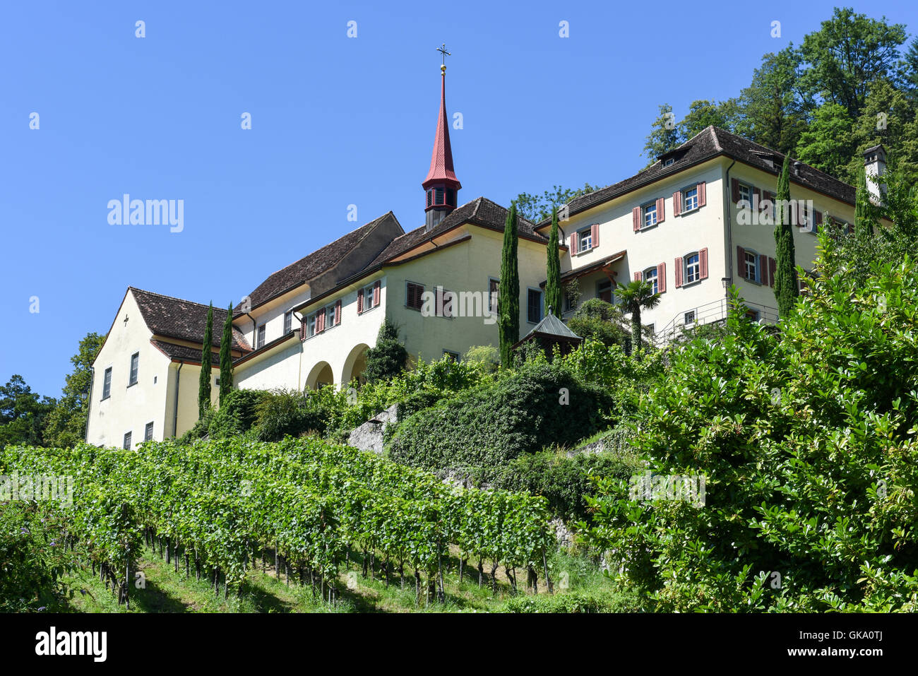 Old convent at Altdorf in the Canton of Uri, Switzerland Stock Photo