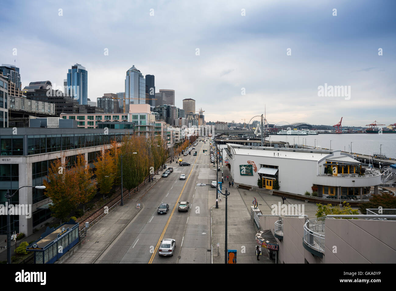 Seattle Port Viewpoint Port of Seattle Stock Photo - Alamy