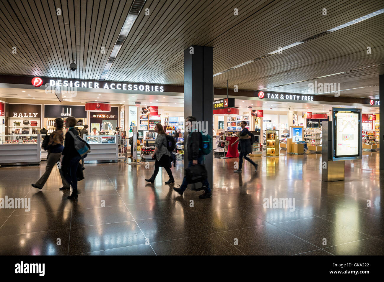 Seattle Airport interior Shops Stock Photo Alamy