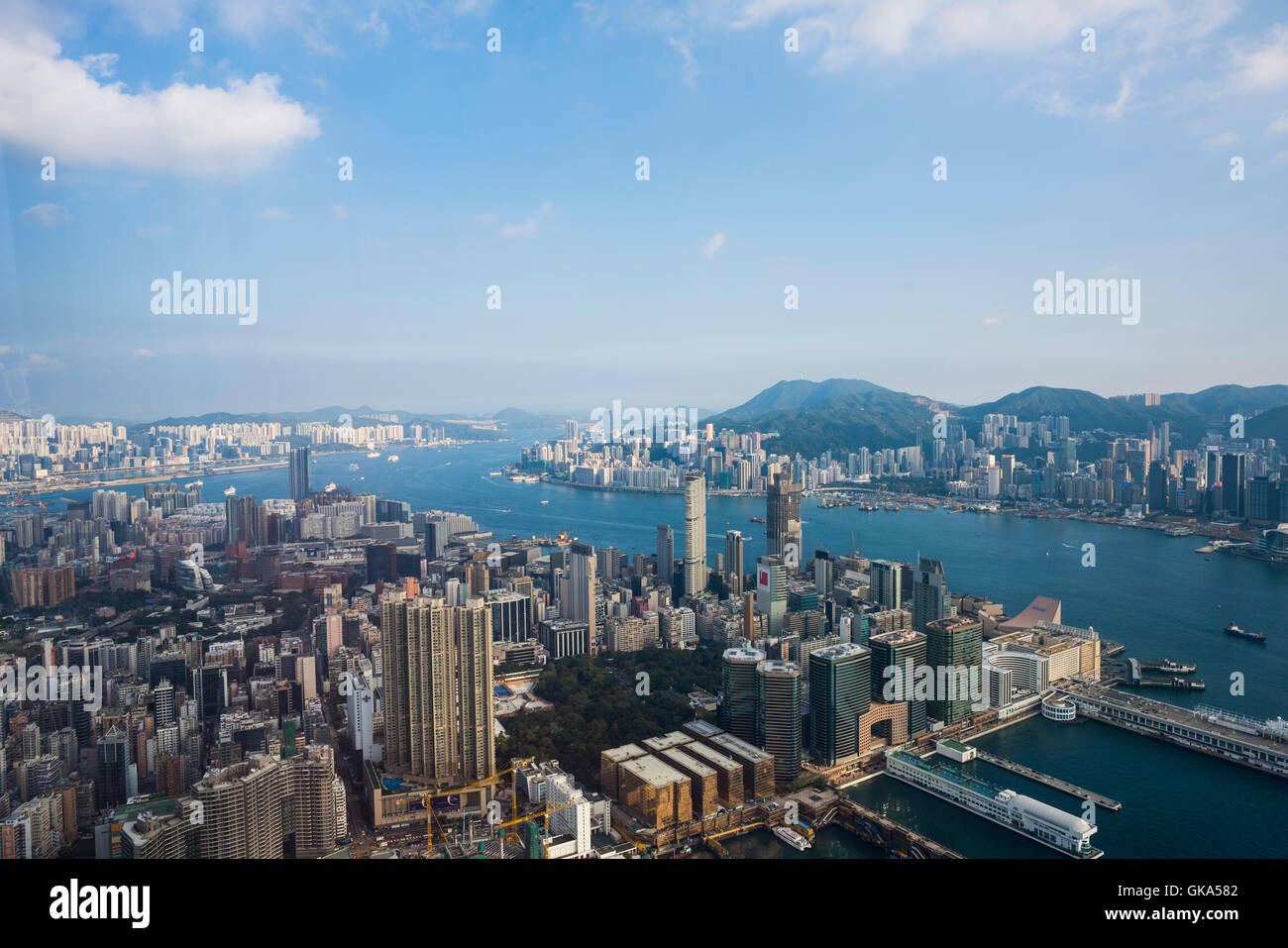 High Angle of the urban landscape of Hong Kong Stock Photo - Alamy