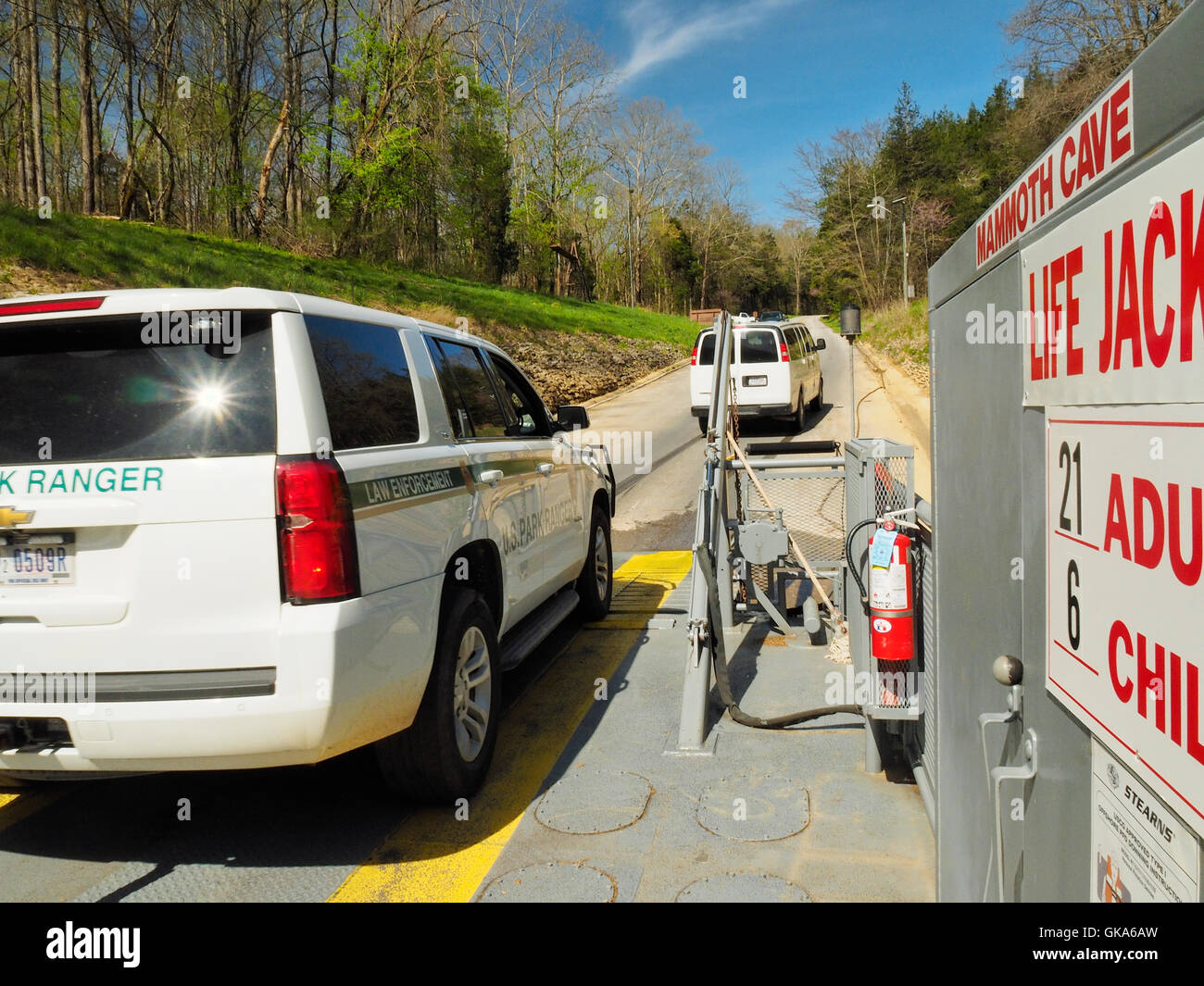 Green River Ferry, Mammoth Cave National Park, Park City, Kentucky, USA