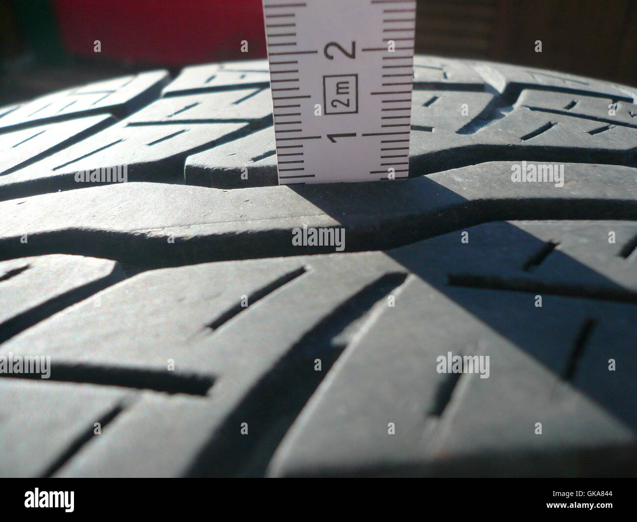 tread depth measurement Stock Photo Alamy