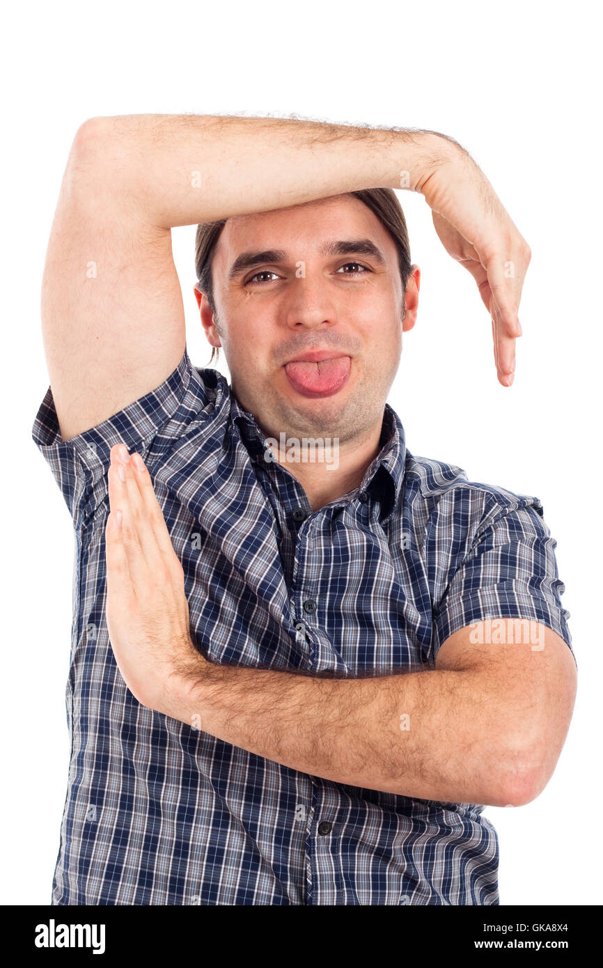 gesture tongue face Stock Photo - Alamy