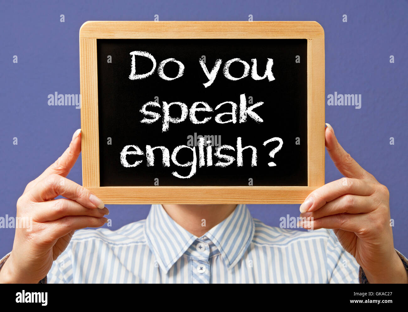 do you speak english ? Stock Photo