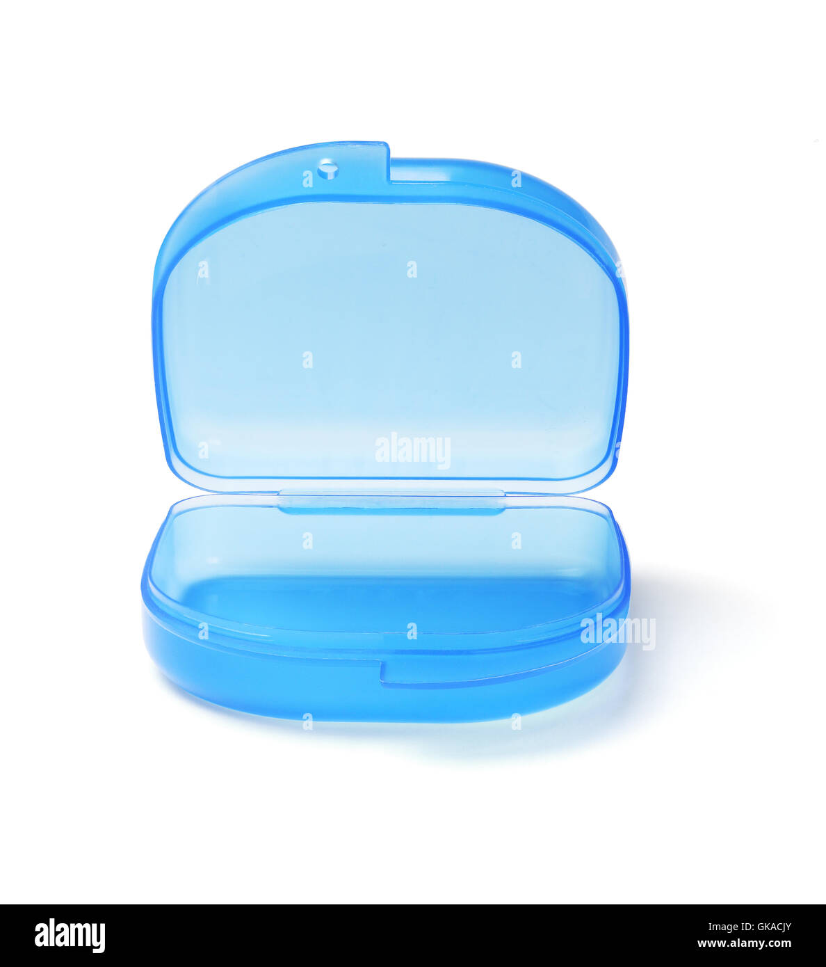 Plastic Storage Container For Small Object on White Background Stock Photo