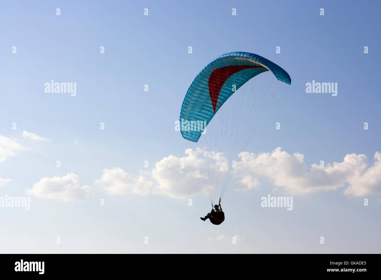 parachute glider gliding Stock Photo