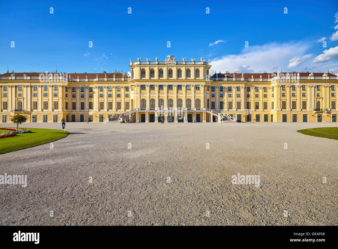Front view of the Schonbrunn Palace. Stock Photo