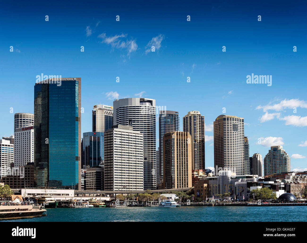 sydney central CBD and circular quay urban skyline in australia on sunny day Stock Photo