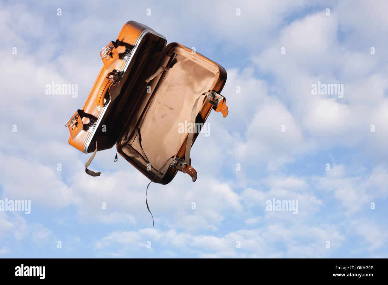 empty suitcase fly Stock Photo Alamy