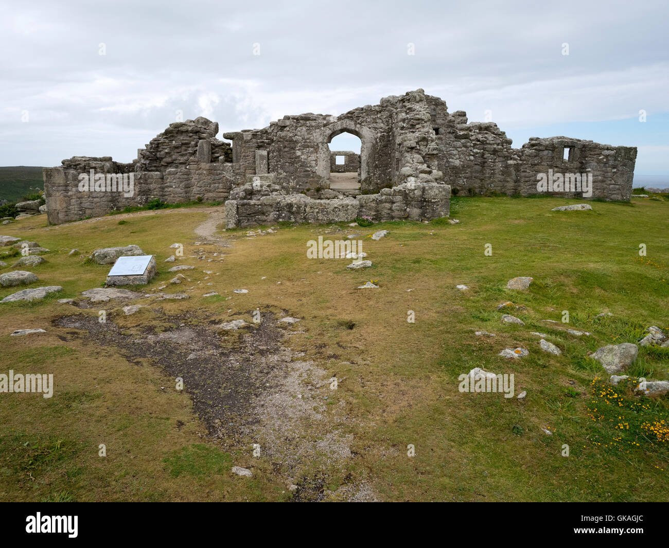 The ruins of King Charles' Castle, Tresco Isles of Scilly, Cornwall England UK. Stock Photo
