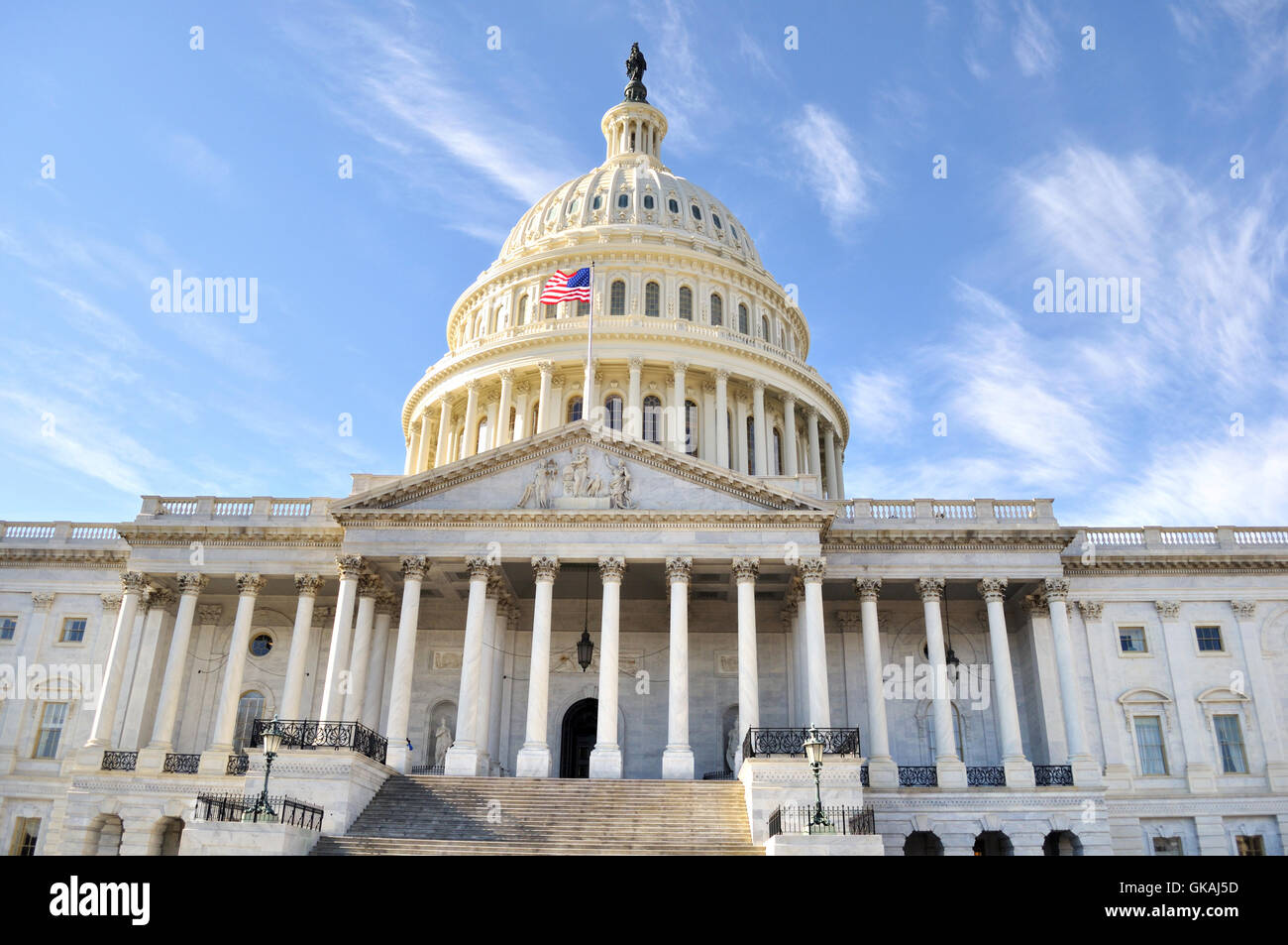 house building hill Stock Photo