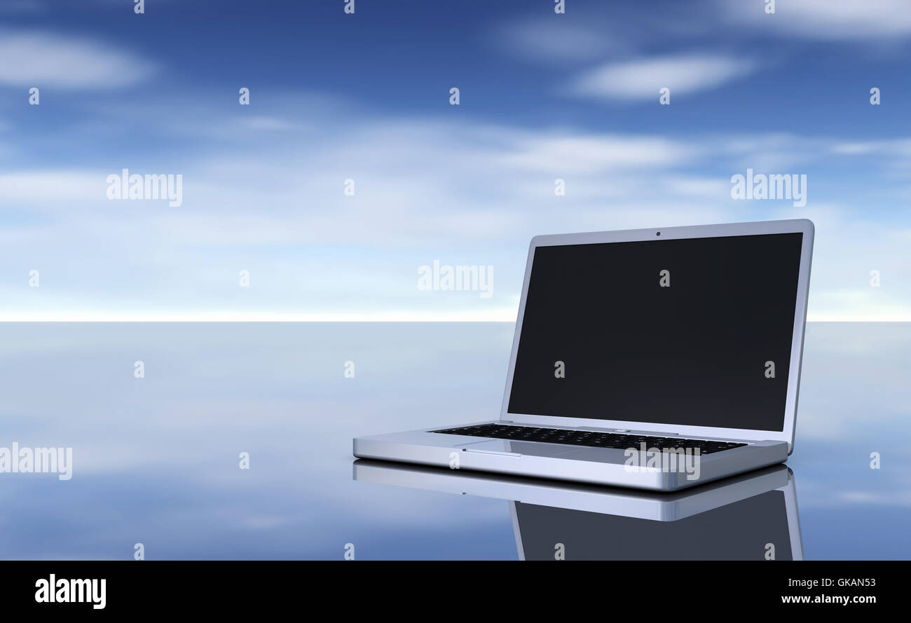 Silver laptop hi-res stock photography and images - Alamy