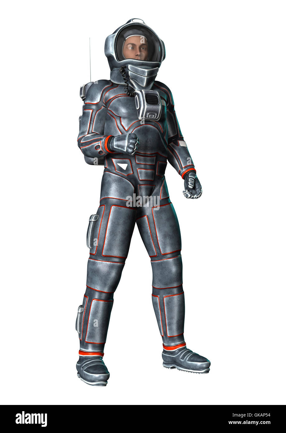 3D rendering of an astronaut isolated on white background Stock Photo ...