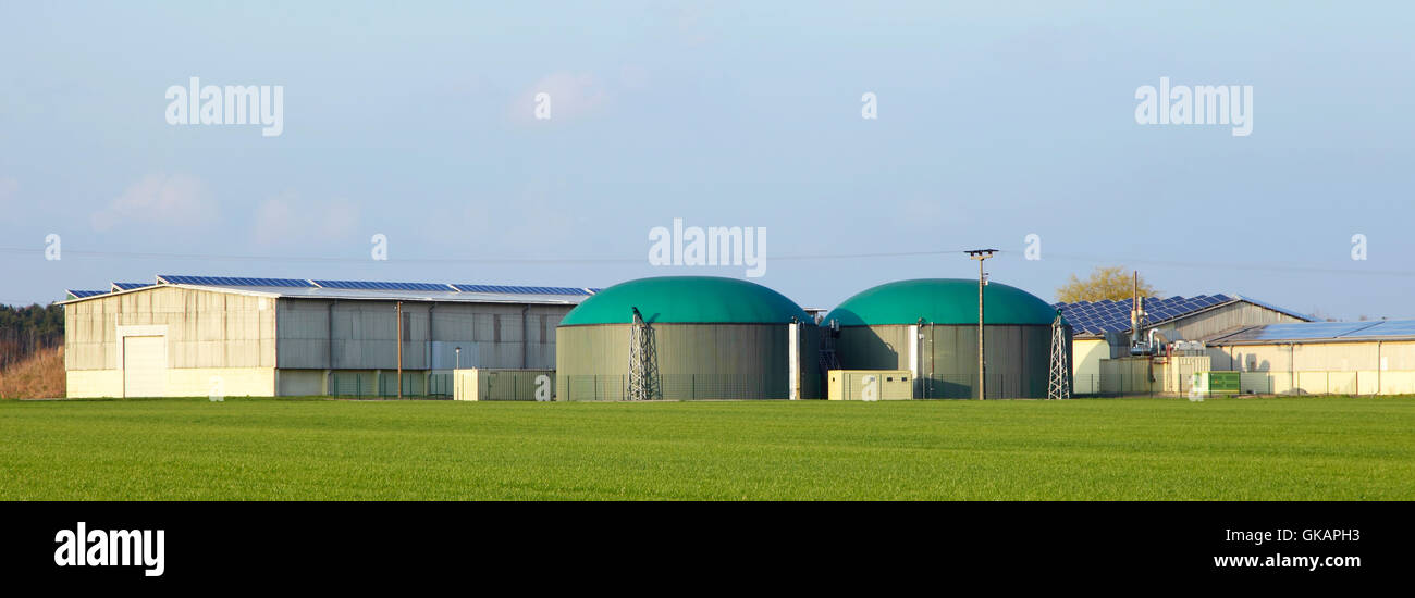 biogas plant Stock Photo