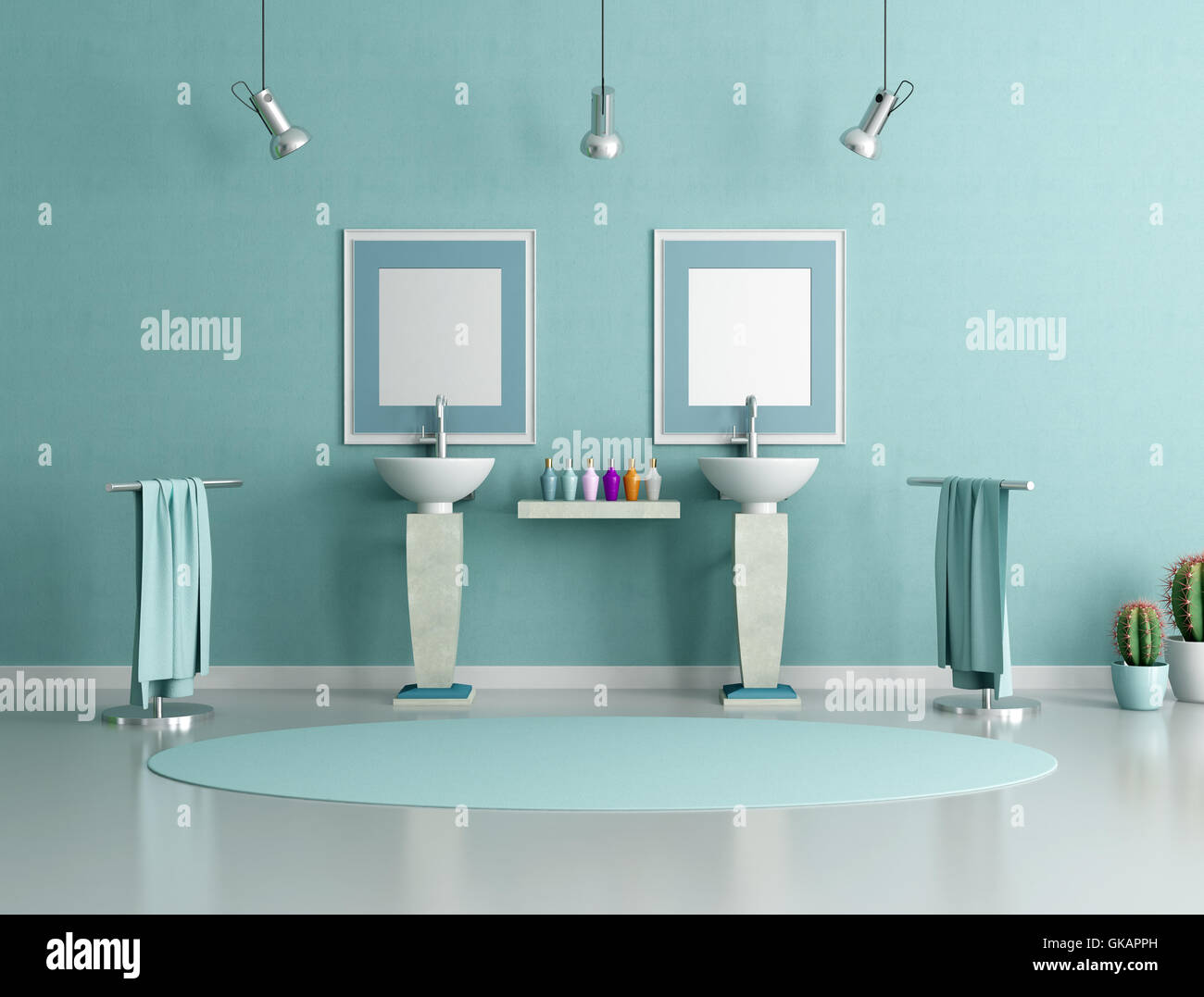 green room wall Stock Photo