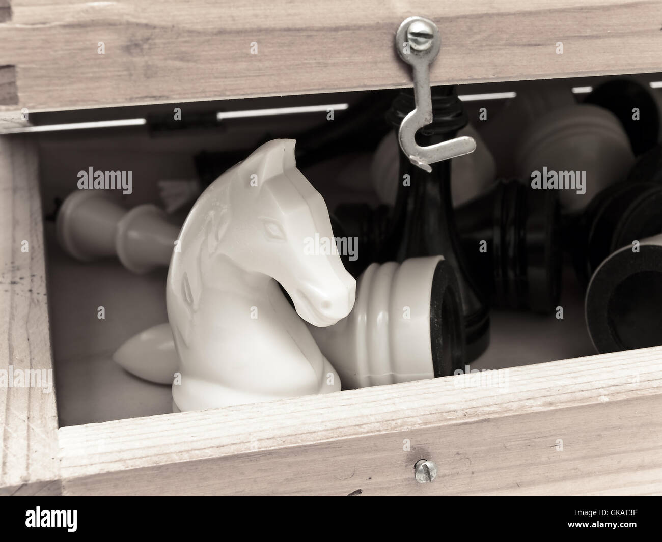 chess strategy objects Stock Photo