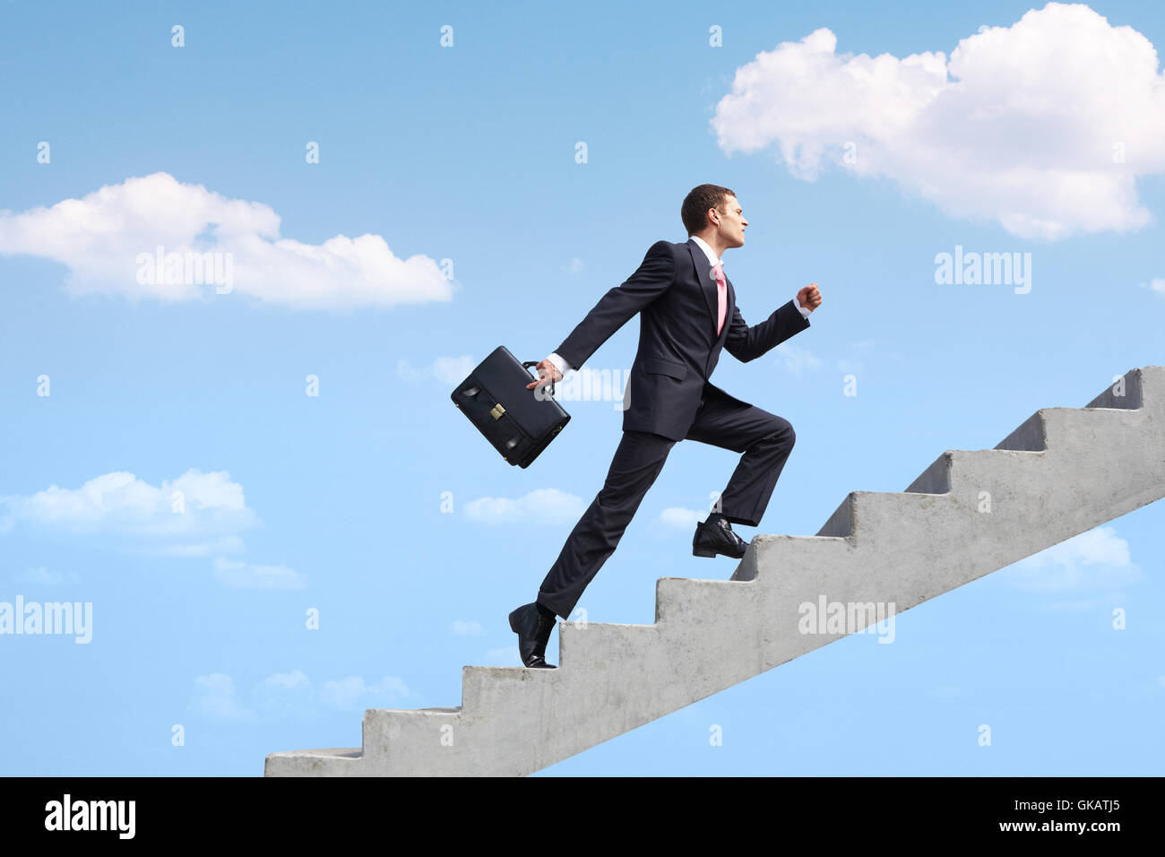 Running up stairs and profile hi-res stock photography and images - Alamy