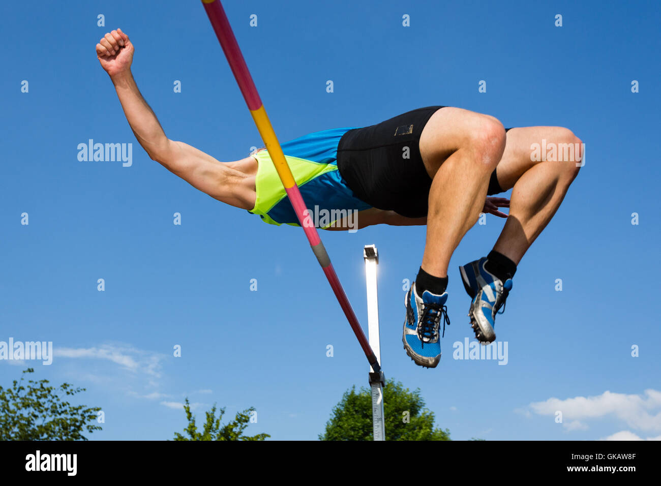 vaulters in athletics Stock Photo