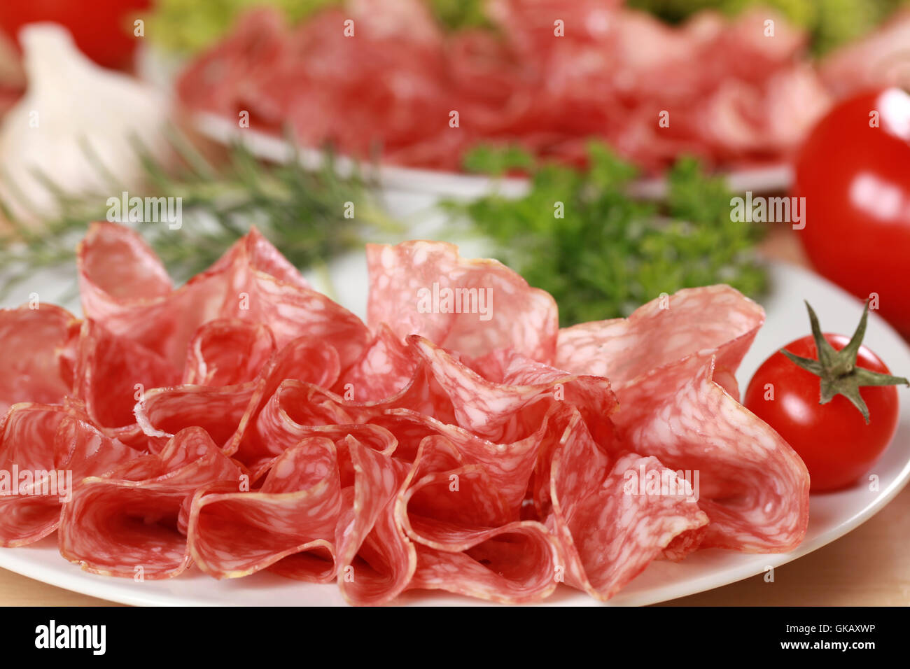 Ham salami italy plate hires stock photography and images Alamy