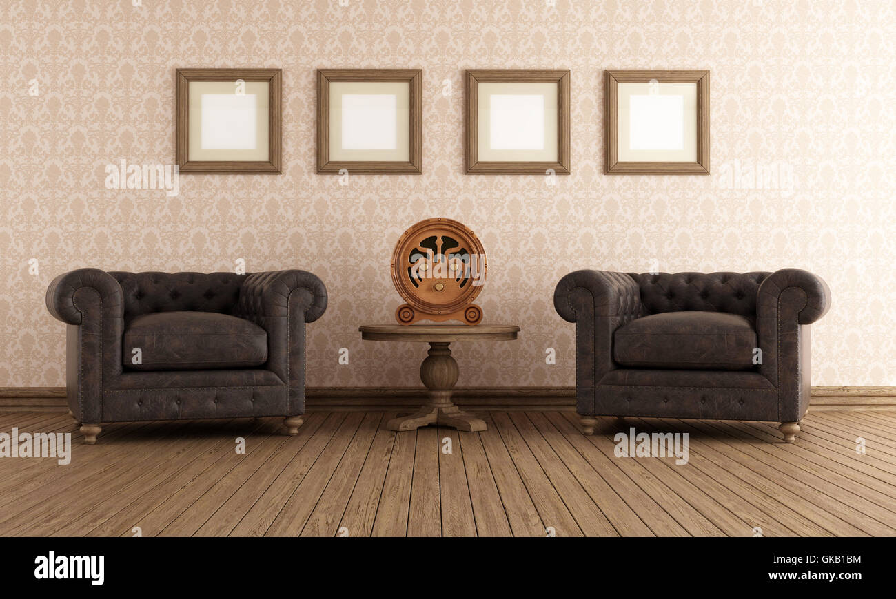 armchair interior vintage Stock Photo - Alamy