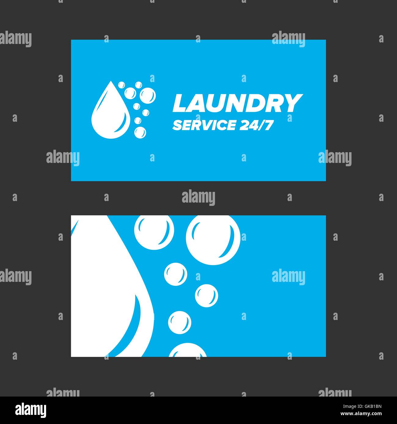 Blue Laundry Service Business card Stock Vector Image & Art Alamy