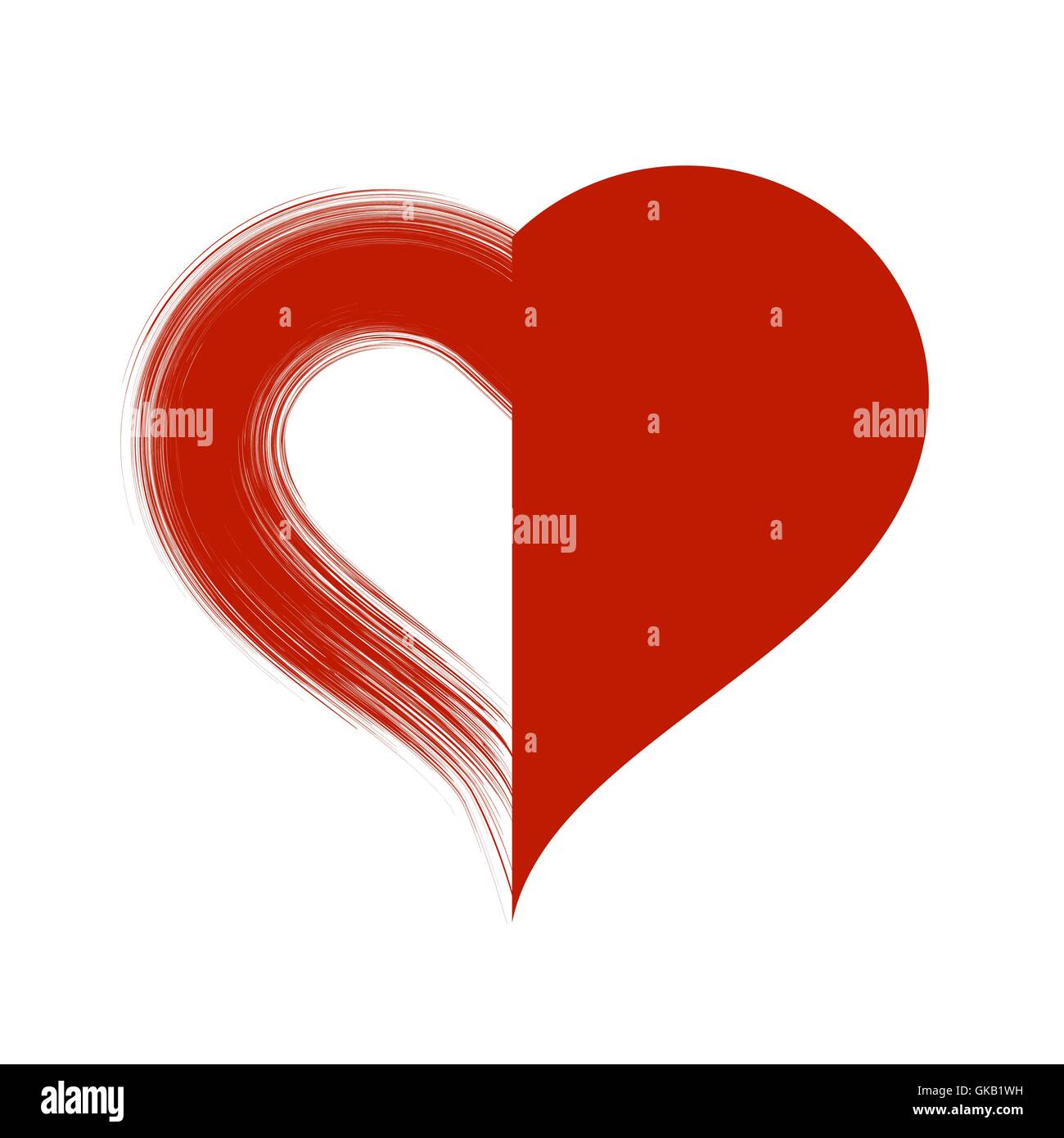 Grunge Red Heart Icon Stock Vector Image & Art - Alamy