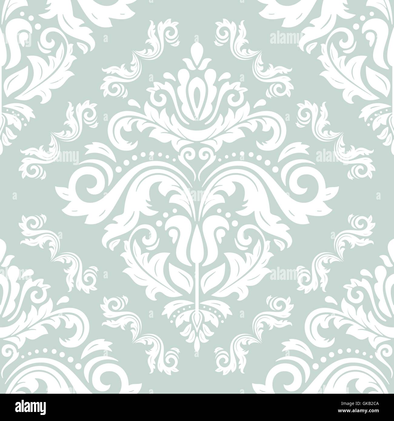 Seamless Vector Damask Pattern Stock Vector Image & Art - Alamy