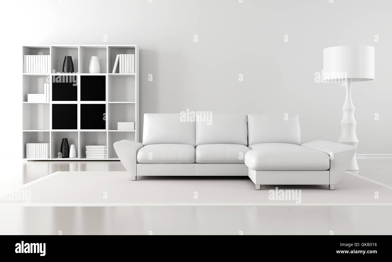 furniture sofa minimalist Stock Photo