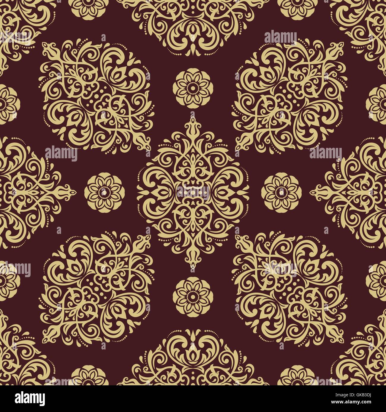 Seamless Damask Vector Background Stock Vector Image & Art - Alamy