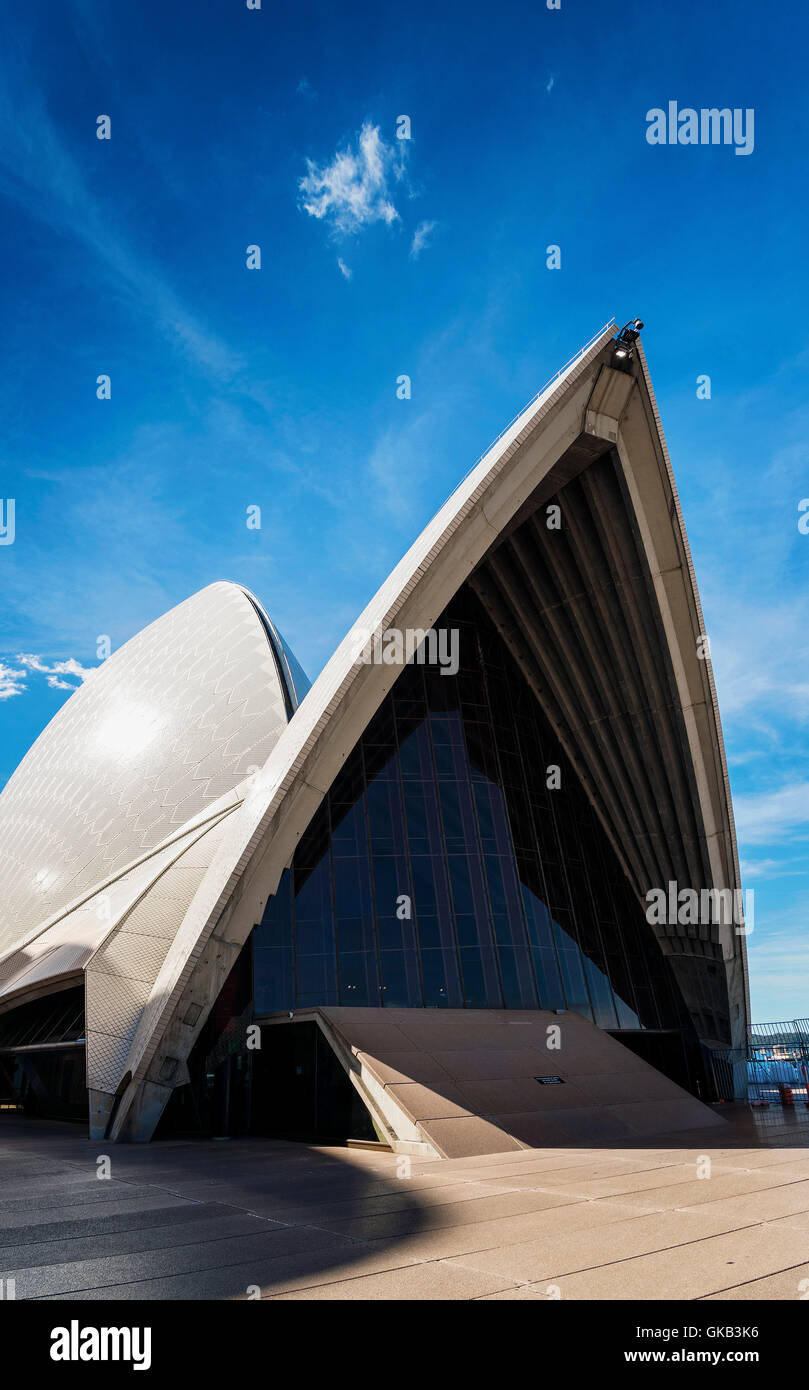 famous sydney landmark opera house view in australia on sunny day Stock Photo