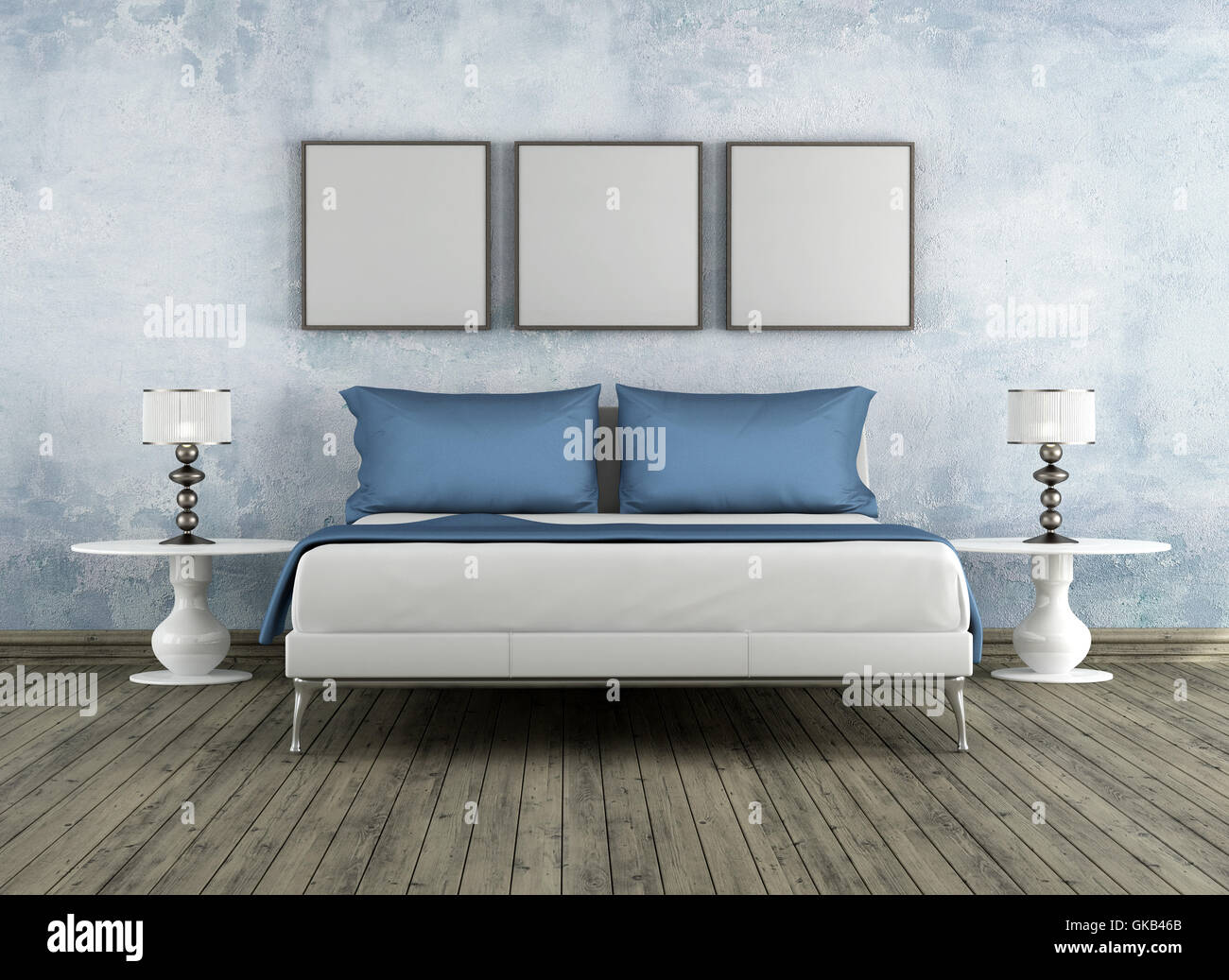 blue furniture modern Stock Photo