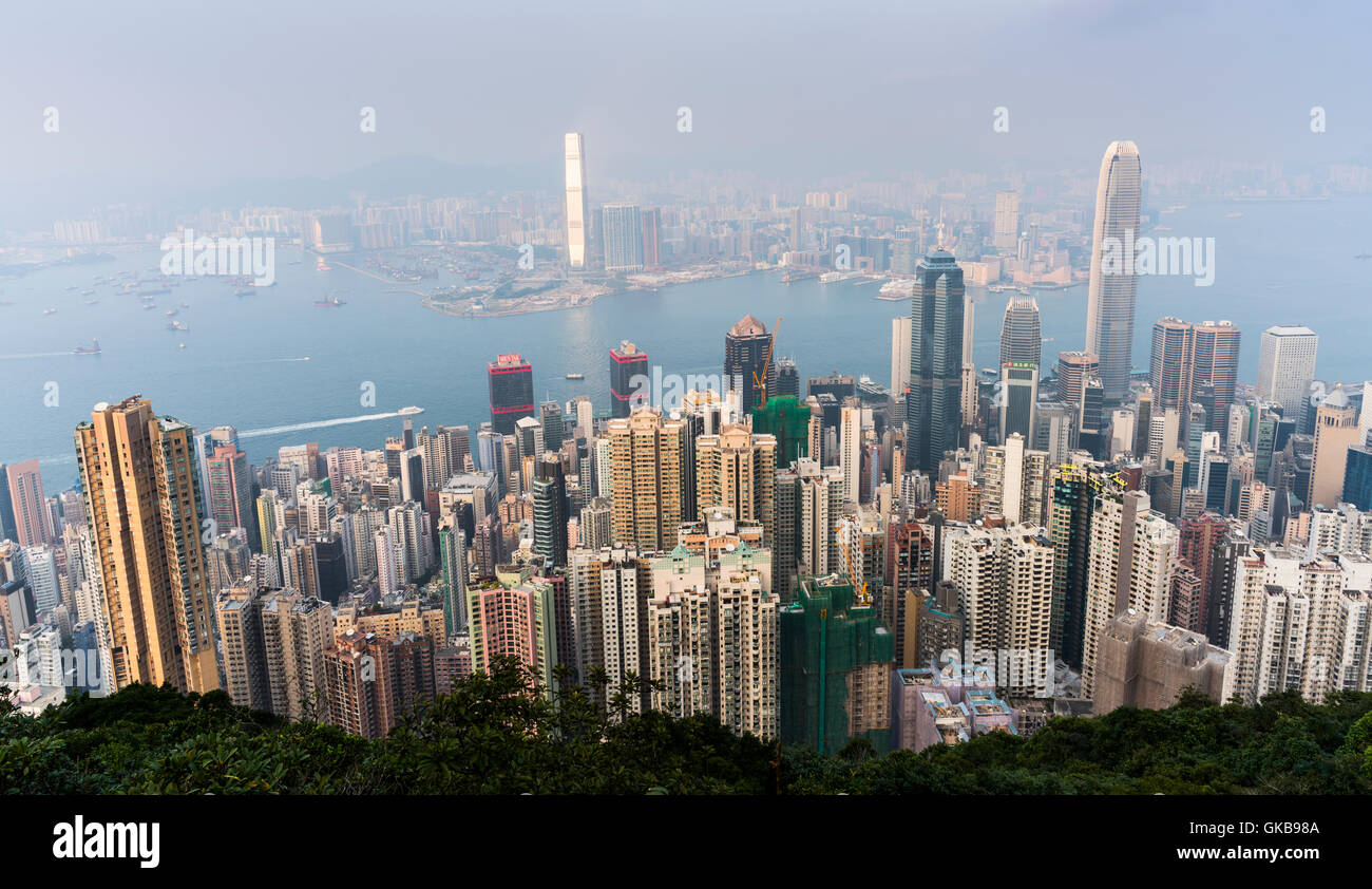 High Angle of the urban landscape of Hong Kong Stock Photo - Alamy