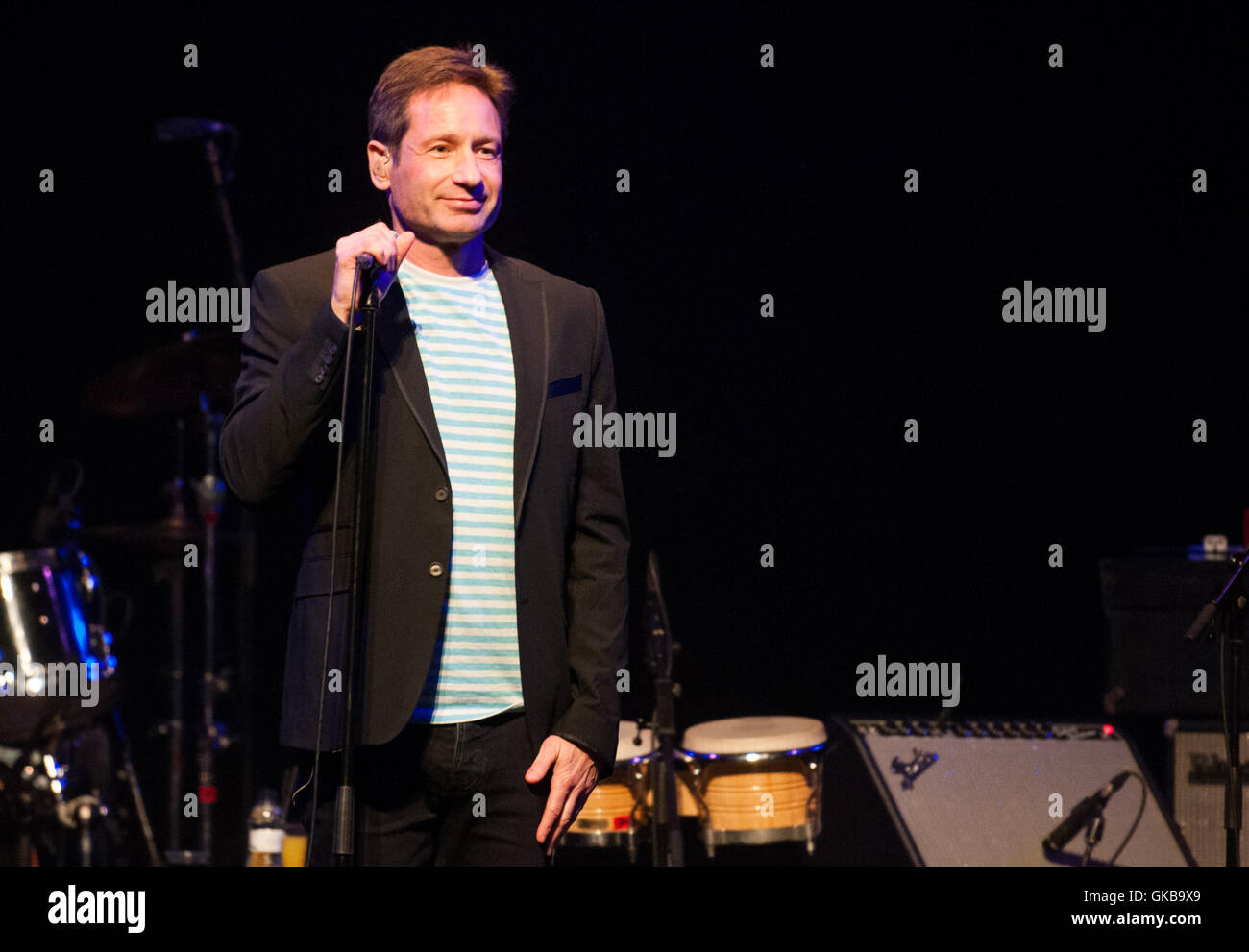 David Duchovny performing his new album 'Hell or Highwater' at Sala Barts, Barcelona  Featuring: David Duchovny Where: Barcelona, Spain When: 14 May 2016 Stock Photo