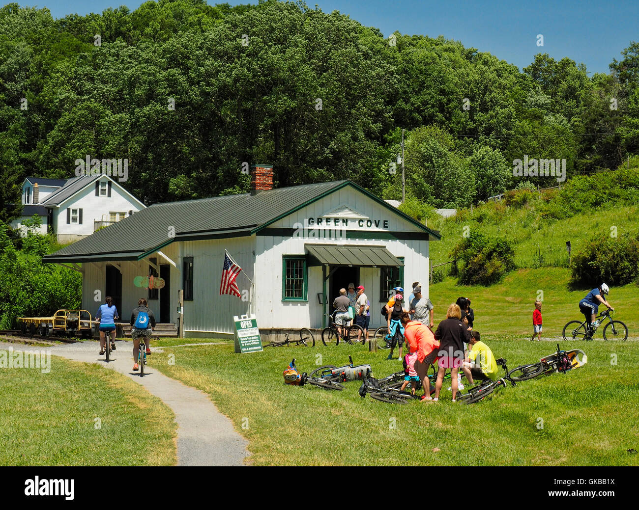 Green Cove, Virginia Creeper Trail, Damascus, Virginia, USA Stock Photo