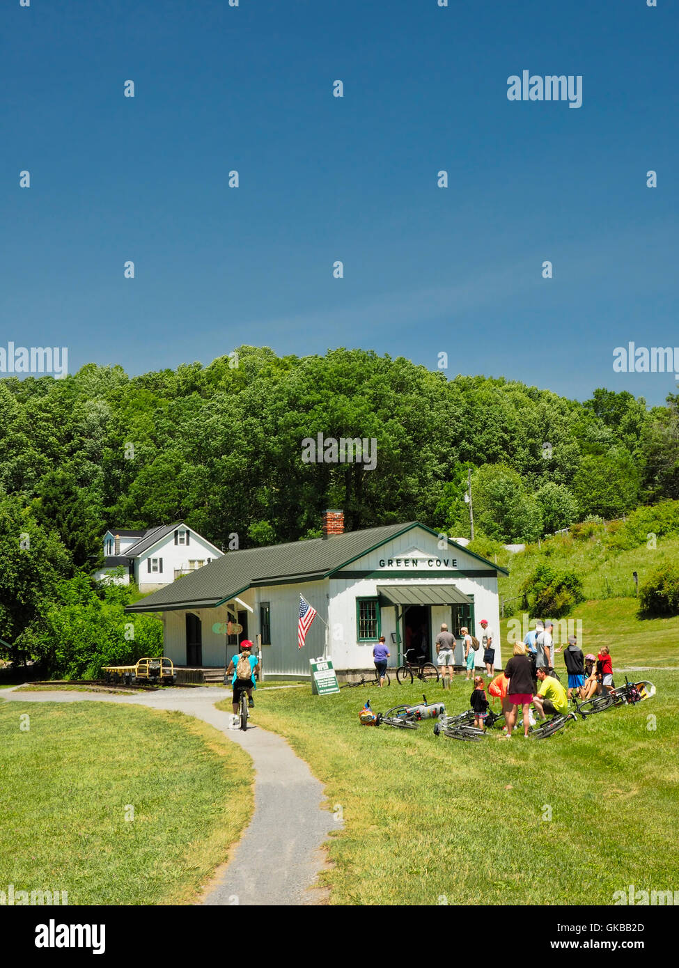 Green Cove, Virginia Creeper Trail, Damascus, Virginia, USA Stock Photo