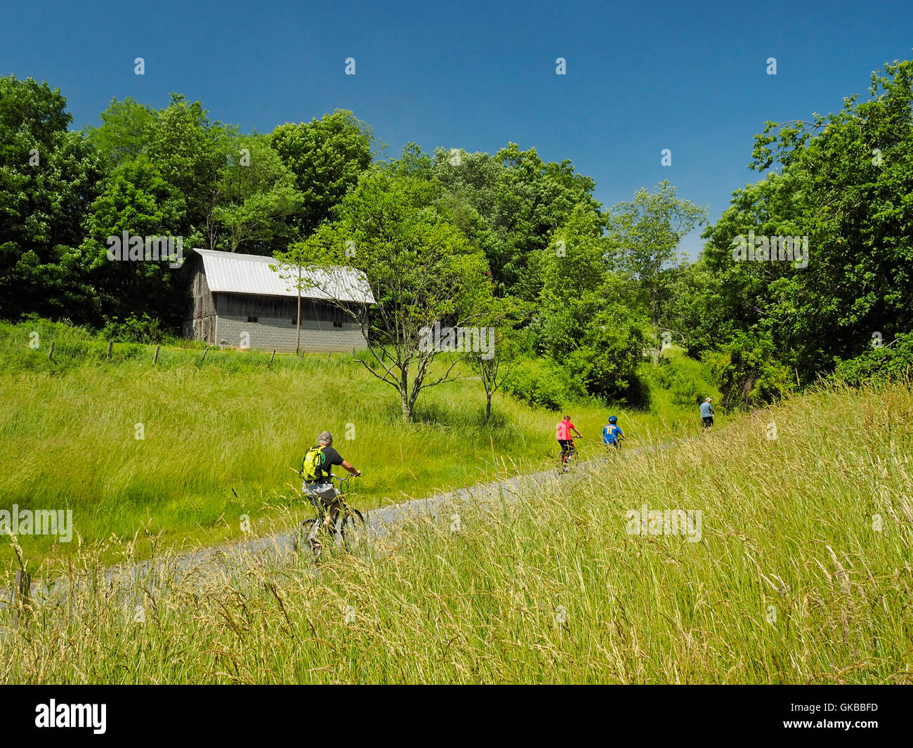 Whitetop Station, Virginia Creeper Trail, Damascus, Virginia, USA Stock