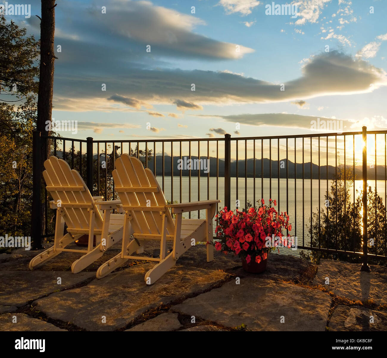 Button Bay Vt View of Lake Champlain and the Adirondack Mountains, Button Bay B and B ...
