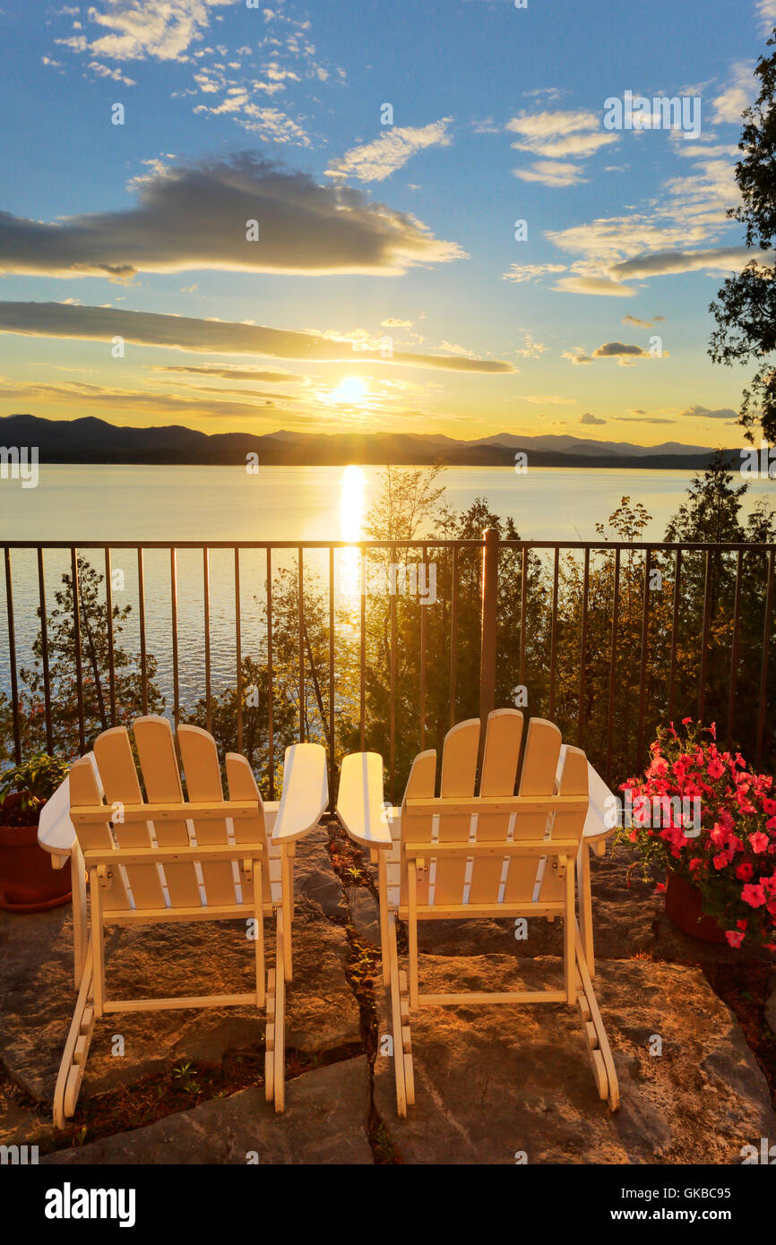 Button Bay Vt View of Lake Champlain and the Adirondack Mountains, Button Bay B and B ...