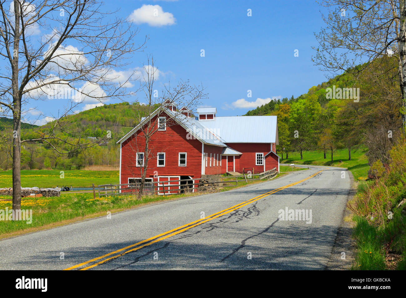 Farm on Pomfret Road, Woodstock, Vermont, USA Stock Photo Alamy