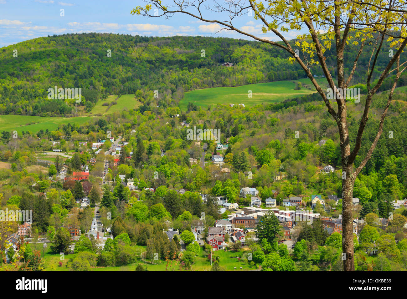 Mount Tom Road Overlook of Woodstock, MarshBillingsRockefeller