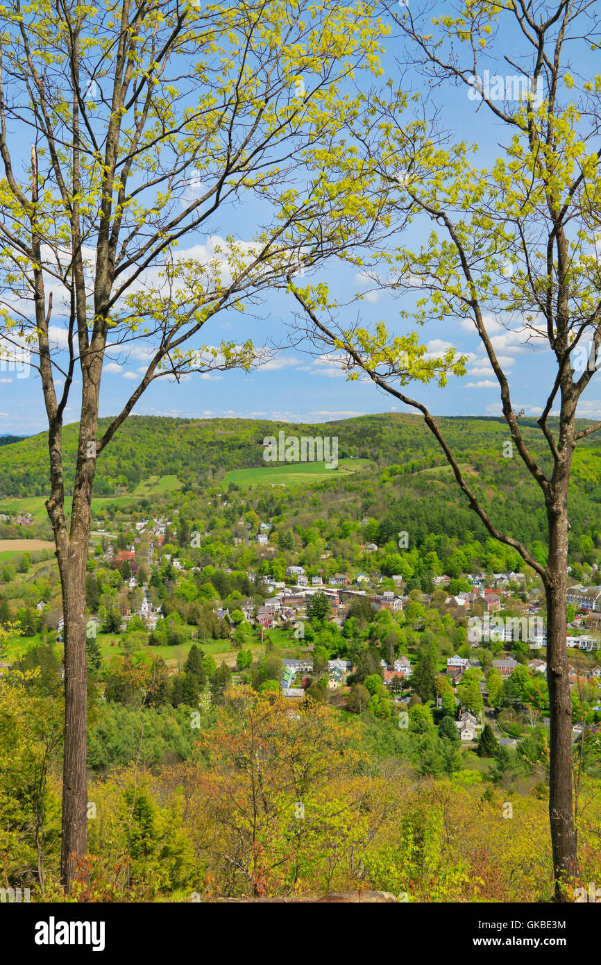 Mount Tom Road Overlook of Woodstock, MarshBillingsRockefeller