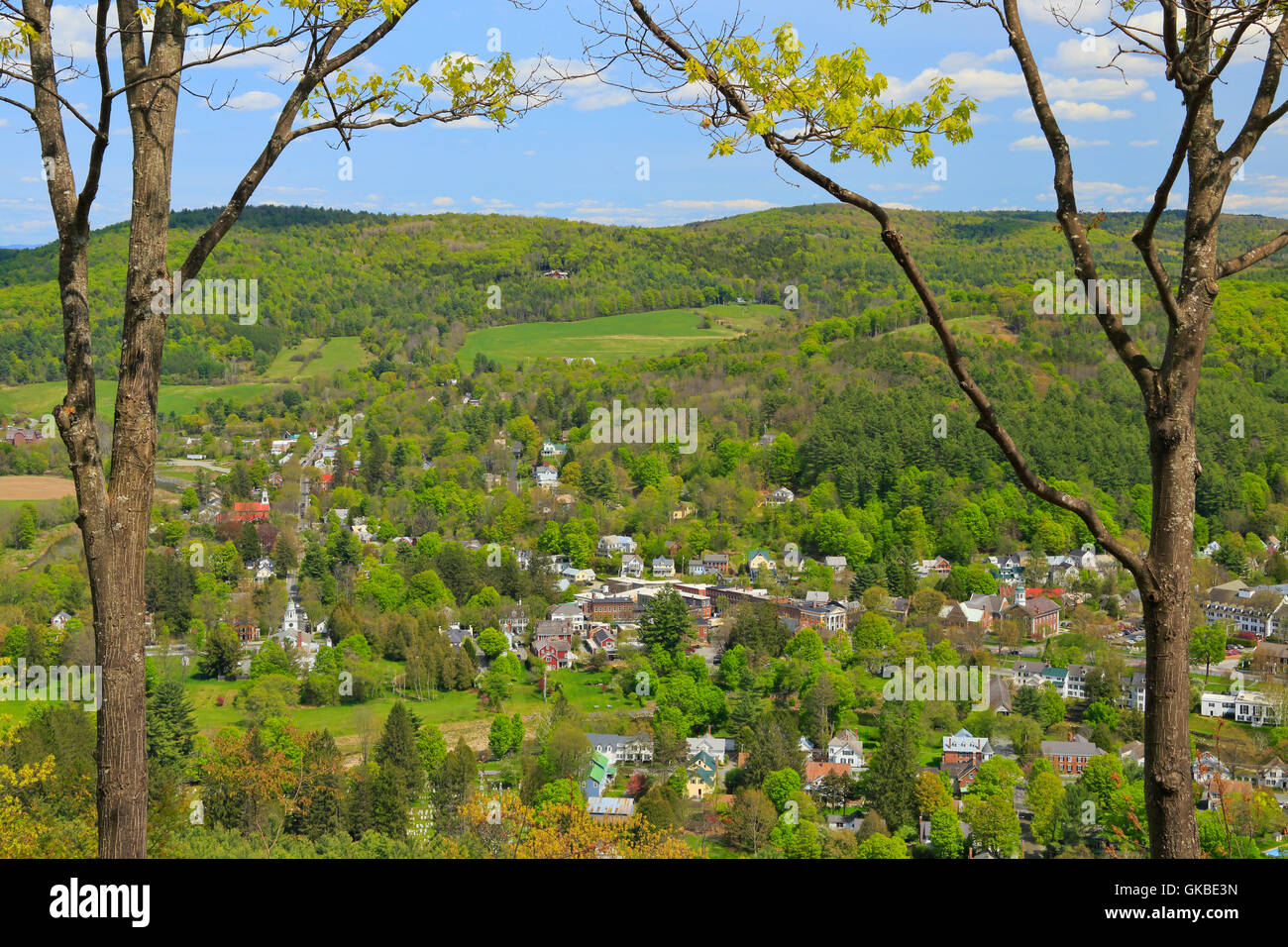 Mount Tom Road Overlook of Woodstock, MarshBillingsRockefeller