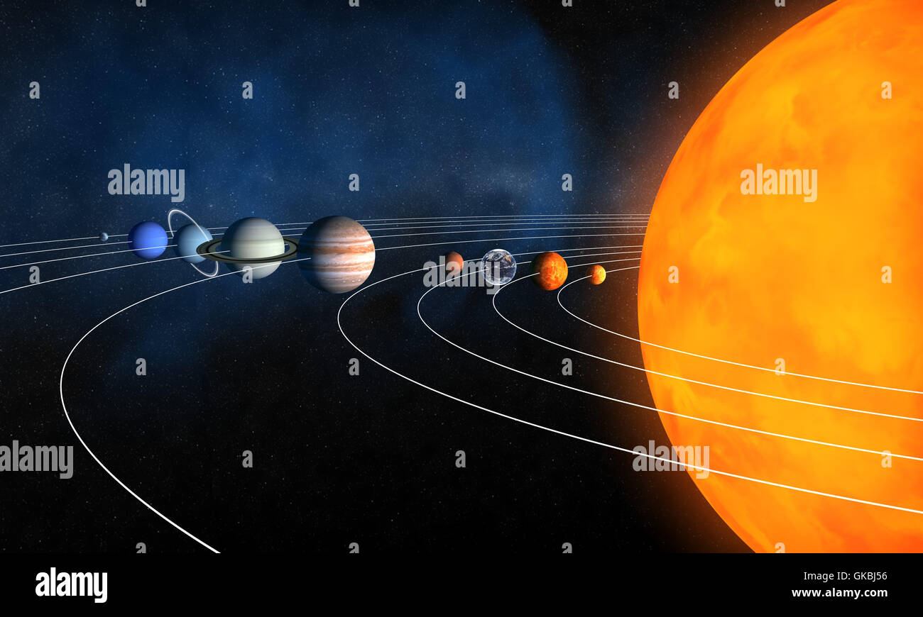 complete solar system Stock Photo Alamy