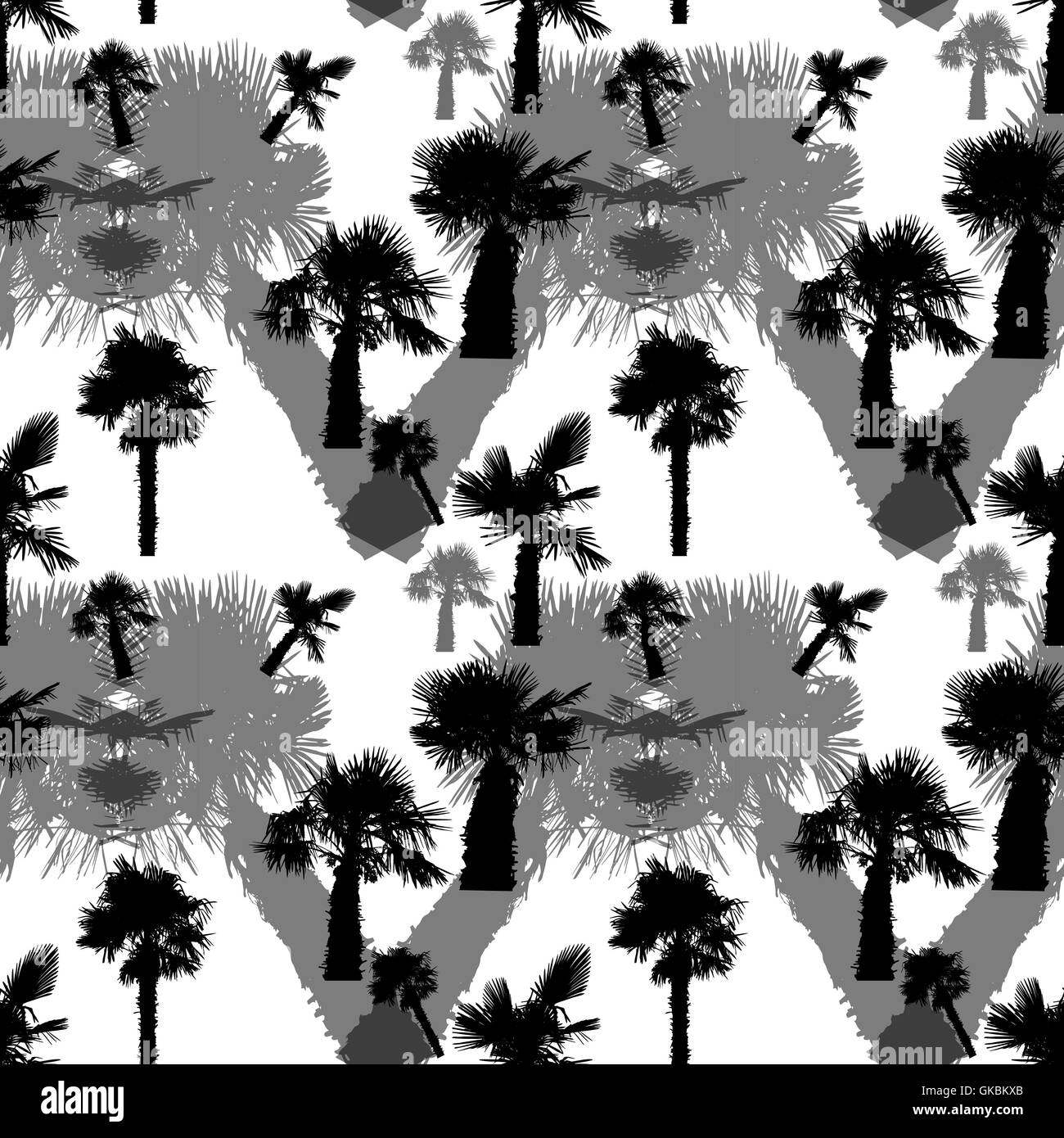 Palm Tree Seamless Pattern Vector Illustration Stock Vector Image & Art ...