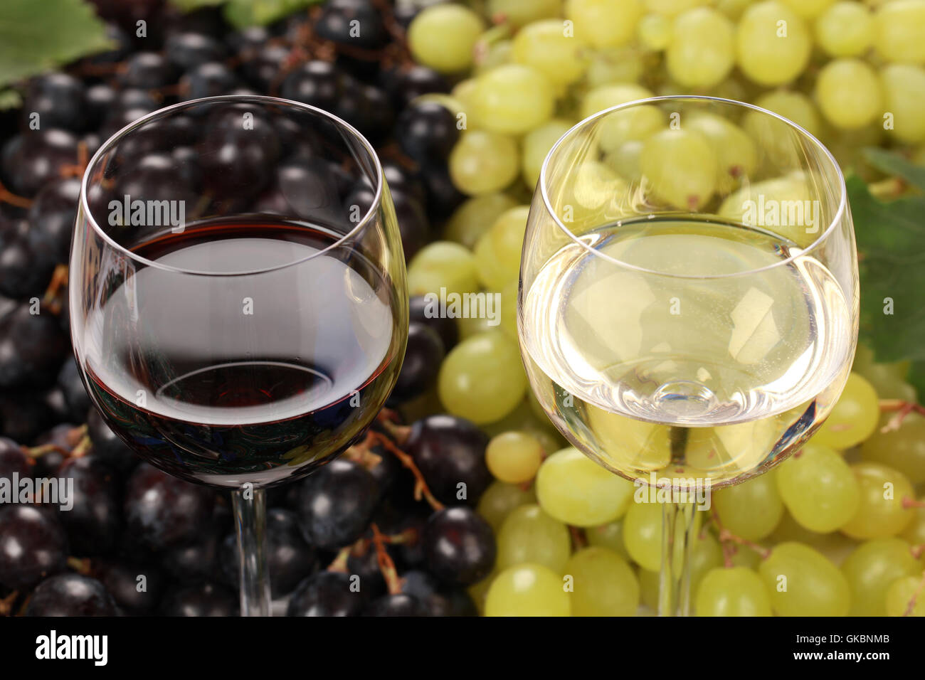 white and red wine Stock Photo