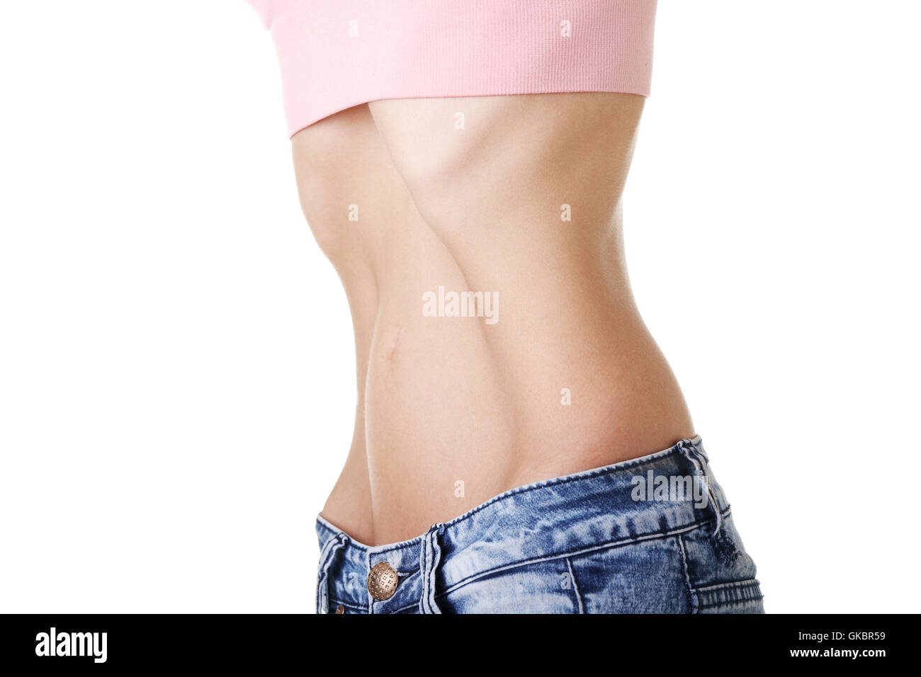 Thin Woman With A Thin Waist And Ribs Stock Photo, Picture and Royalty Free  Image. Image 51249513.
