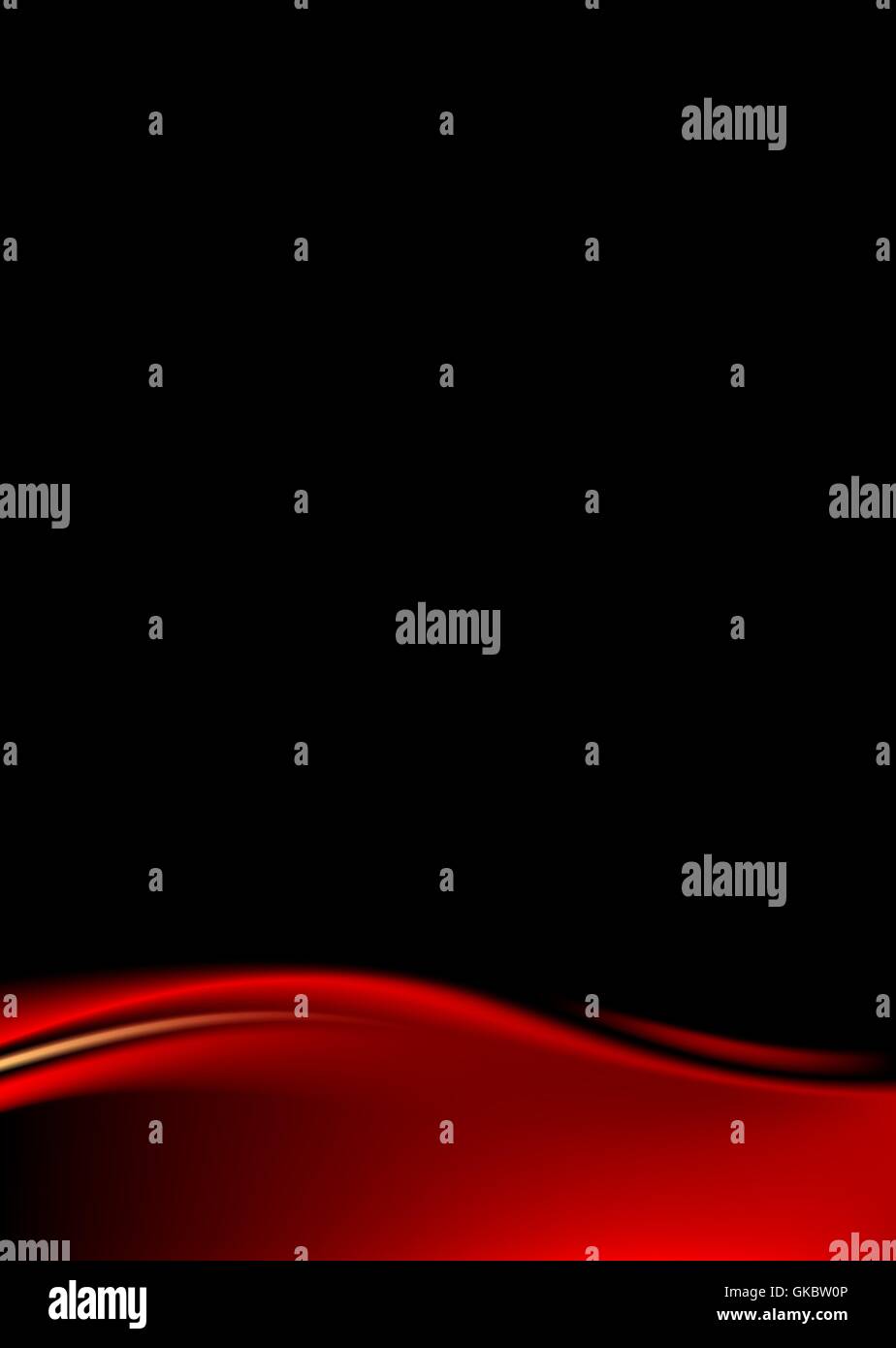 Red stage curtain on black background. Template paper size a4 vertical format. Luxury backdrop with wave strip in dark style Stock Vector